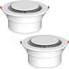Aygrochy Griglia di Ventilazione Regolabile 100mm X2, Griglia Aerazione Rotonda in Alluminio per Ventilatore di Scarico, Ventilatore Tubolare, Bagno, Condizionatore, Garage, Cucina