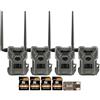 Spypoint Flex M Twin Pack 28MP Cellular Trail Camera (confezione da 2) con scheda di memoria ad alta velocità da 32 GB (confezione da 4) e lettore di schede ad alta velocità (7 articoli)