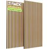 TONOR set di 2 Pannelli Fonoassorbenti in Legno Impiallacciato, 120x60x1,9 cm, Piastrella da Parete Autoadesiva, Pannello Acustico Decorativo 3D, Pannelli Acustici per Soggiorno, Ufficio, Quercia