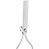 METAFORM Kit Doccetta e Supporto 1 getto Quadrato Cromo in Ottone Mod. Set Quadrato Cromo