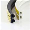 DQ-PP Guarnizione in gomma 14 x 12 mm Profilo D Guarnizione paraspifferi per porte e finestre EPDM.