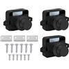 Hitopin 3 pezzi Cabinet Push Button Lock, Push-Lock Button Catch, Keyless Camper Lock, Blocco per cassetti, Armadietto, Camper (nero)