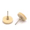 WQDWF Bianco Giallo Forma Manico Lucidatura a specchio Cotone T Style Lucidatura Lucidatura Mola abrasiva Panno per Dremel Spazzola per smerigliatrice, C, gambo 3,17 mm