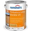 Remmers Vernice trasparente per protezione duratura dai raggi UV rovere rustico, 5 litri, protettivo UV a base di solvente per legno all'esterno, elevata protezione UV anche nelle tonalità chiare e incolore UV+, anti-blocking