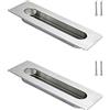 Neikafan 2 pezzi Maniglie ad incasso,maniglie per porte scorrevoli,maniglie per porte, maniglie per porte a battente,per porta scorrevole o cassetto o armadio,acciaio inox 304 con viti
