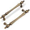 SYZOW 6 Pezzi Maniglie per Mobili in Bronzo spazzolato, Interasse 128mm - Per Cassetti Cucina, Ante Armadi