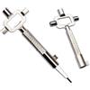 Abiyou 2 Pezzi Chiave da Costruzione Universale, Chiave Universale in Lega di Zinco, Chiave Multifunzione con Scala, Chiave Universale della Costruzione, per Finestre e Porte (Argento)