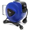XPOtool Avvolgicavo automatico 15m orientabile a 180°, con supporto a parete e materiale di montaggio