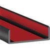 YANRUIPRO Guarnizione in Gomma, Bordo Flessibile Autoadesivo a U, 45mm (1-3/4), Canalina a U, Protezione Bordi per Legno, Mobili, lunghezza 6m, Colore Nero