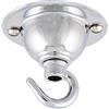 ElekTek Lampadario Da Soffitto Gancio Piatto 65mm Cromato In Ottone Massiccio
