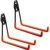 Maclean 1x Gancio per garage, Supporto da parete per garage Portagomme, attrezzi, scala, bicicletta | Gancio a muro per organizzazione, doppio gancio (2, Carico max. 25kg)