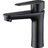 YOUYIMEI Rubinetti for lavabo da bagno, Rubinetti for lavabo da bagno Rubinetti neri for lavabo caldo e freddo Miscelatore for lavabo monocomando in acciaio inossidabile