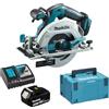 Makita DHS680Z - Sega circolare senza spazzole 18 V, con 1 x 5,0 Ah BL1850 + DC18RC caricabatterie e custodia