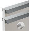 KVLDEC Maniglie per Mobili Estese Maniglie per Armadio da Cucina Grigie Maniglia Invisibile per Porta de Guardaroba Maniglie per Cassetti da 2 Pezzi, Lega di Alluminio (Length 1200mm)