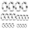 WELHAEPI 20 Pezzi Fascette Metalliche Stringitubo, Fascetta Stringitubo Fissaggio 304 Acciaio Inox, Fascette per Tubi Regolabili per Cavi, Tubazioni Fissaggio, 6-12/10-16/13-19/16-25/21-38mm