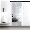 Aqua Roy The Shower BOSS Black Porta Scorrevole in vetro modello REZIDENCE 85x215 cm (60/85/95 cm) 8 mm, vetro Transparente, Nano rivestito nero, kit hardware complete nero opaco (85x215 cm, DESTRA)