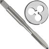 Aceteel 1/8 -40 UN - Set di maschi e matrici 1/8 x 40 UN per filettatura a destra HSS e 1/8 x 40 ONU lega strumento acciaio tondo stampo
