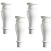JIAOLUN123 4 Gambe per Mobili in Legno Tipo di Zucca Piedini per Mobili Cabinet Piedi del Divano Tavolo Letto Armadio Guardaroba,Bianco(18cm)