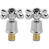 DIYEAH 1 set di maniglie per rubinetto caldo/freddo: manopola universale per rubinetto doccia da 1/2 pollice - maniglia di ricambio in stile vittoriano per accessori per rubinetti per lavandini da