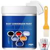 Generico Weatherproof Rust Converter Paint For Metal,4-In-1 Rust Conversion Paint For Metal,Water‑Based Industrial Anti‑Rust Painting With Tool,For Various Metals (White)