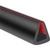 YANRUIPRO Bordo in gomma, 8mm autoadesivo flessibile con scanalatura a U, protezione per bordi per lamiera, vetro, Flexiglass e compensato, adatto per bordi di larghezza da 7mm a 9mm, lunghezza 6 m
