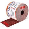 PMIQSA Grana 40 Rotolo Di Carta Vetrata, Carta Smeriglio Fine e Grossa da 93mm x 15m, Per Automotive, Levigatura Del Legno, Finitura Di Metalli, Plastica