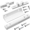 AERZETIX - Kit di accessori per telaio zanzariera: 3 cerniere, 3 maniglia, 3 chiavistello in plastica bianca + 30 viti autofilettanti (Ø3.9x22 mm, Ø3.9x13 mm, Ø3.9x16 mm)