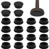UFURMATE 20 piedini rotondi per gambe della sedia, in ferro battuto, antiscivolo, in silicone, antigraffio, per proteggere i pavimenti (38 mm, nero)