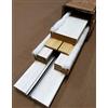 FIP Kit stipite spazzolini guarnizioni per porte scorrevoli a scomparsa scrigno in VETRO Palissandro White