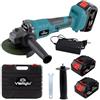 viemylu Smerigliatrice Angolare a Batteria 125mm 1580W Brushless - 24V 3000mAh ×2, 3 Velocità 12000RPM, Valigetta, Caricatore e Accessori - Ideale per Taglio e Molatura - Viemylu®