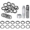 QUARKZMAN Kit di 20pz Strumento Occhielli 20mm Set Occhielli in Rame con Perforatore Fori Vuoti, Strumenti per Occhielli per Abbigliamento in Pelle Tessuto, Nero