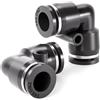 TAILONZ PNEUMATIC Gomito nero 6 mm OD per il collegamento di raccordi per tubi Tenuta a pressione PV6 (confezione da 10)