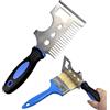 Generico Roller Scraper Comb - Paint Brush Cleaner Tool 22x7.6x3cm, Stainless Steel Body, Anti Slip Handle | Painting Maintenance Equipment For Backpack Home Repair Work Travel DIY Engineering Present