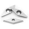CDBP Ci4 Inserto diamantato di ricambio per tornitura del legno, 10 × 28 - diametro 4,3mm, con punta rotonda indicizzabile, utensili per tornio in carburo, 3 pezzi