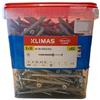 KLIMAS Set di tasselli a percussione con colletto e viti a testa svasata Big Box; tasselli per unghie in calcestruzzo aerato, tasselli per ancoraggio, tasselli in plastica (8 x 60-400 pezzi)