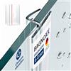 Bagnoxx guarnizione doccia 2 m, guarnizione battuta 180° per box doccia, vetro 8 mm, profilo PVC trasparente con aletta, guarnizione porta per 2 ante in vetro, tenuta doccia