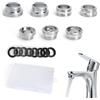 LOLANIUT Adattatore Rubinetto Universale 7 Pezzi, Adattatore Rubinetto Cucina per Raccordo Acqua 16-28 a 22 Filettatura Maschio, Kit Adattatori per Aeratore e Tubo da Giardino