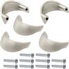 Aerzetix - Set di 5 Maniglie per Mobili in Metallo Finitura Satinato - Interasse 32mm - Porte Armadio Cassetto Design Interno Arredamento Cucina Soggiorno