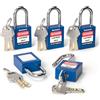 Bwintech 5 pezzi 38 mm con chiavi diverse Lucchetto di sicurezza blu scuro Lockout Tagout Lock per stazioni e dispositivi Lock Out Tag Out