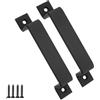 Exsbtay 2 Pezzi Maniglia per Porta da Fienile, Maniglia Porta del Fienile in Acciaio al Carbonio, per Porta Scorrevole in Legno Maniglie per Porte Scorrevoli con Viti, per Porte in Legno