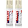Edding 2 X pennarello permanente Spray Bianco Crema Opaco 200 ML Premium vernice acrilica, RAL 9001