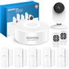 AGSHOME Allarme Casa Senza Fili con Telecamera 1080P per Scenari di Sicurezza Intelligenti, Allarme 120DB Collegato a 2.4 GHz, 9 Kit Allarme Casa Senza Fili Compatibile con Alexa e Google Assistant