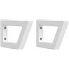 vidaXL Reggimensole per Lavabo 2 pz Bianche Trapezio in Acciaio, staffa a muro, reggimensola a muro, reggipiano per lavabo, reggimensola in metallo
