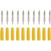 Candeon 10 pacchi 4 mm Banana a saldare 22.040 Spina Banana Spina Adattatore connettore maschio fai te per cavi di prova multimetro Altoparlante (Giallo)