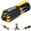 Canlaten·U Cacciavite 8 in 1 con torcia elettrica, set di cacciaviti multifunzione 8 in 1 con luce da lavoro per casa, auto