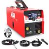 VECTOR WELDING MIG 130A Saldatrice a Filo Continuo No Gas - Inverter Saldatore Portatile 3 in 1 (ARC/Flux MIG/STICK) con Torcia e Filo Animato 1,0mm- Tecnologia IGBT Compatto per Principianti - VECTOR WELDING