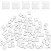 QUARKZMAN Piastrelle Mosaico per Artigianato 0.44 LB Quadrate Smaltate, 0.4x0.4 Pollici Pezzi di Mosaico in Ceramica Bianca Forniture All'ingrosso per Fai Da Te Immagine, Decorazione Regali