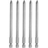 QUARKZMAN 5Pz #2 Punte Cacciavite Phillips PH2 1/4 Gambo Esagonale 4.33 (110mm) Lungo Acciaio S2 Magnetiche Inserti per Avvitatore per Cacciavite Elettrico Punte Trapano 0.236 (6mm) Asta