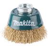 Makita D-39746 - Cepillo de alambre de 60 mm insercion m14 con forma copa ondulada de acero latonado 0,3 mm