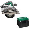 HIKOKI Akku Kreissäge C3606DB (36V, Brushless, Sägeblatt Ø: 165mm, Sägeblattbohrung Ø: 20 mm, Gehrungsschnitte von/bis: -5° bis 45°, Max. Sägeleistung bei 90°: 66mm) Plus Zubehör, OHNE Akku, Ladegerät